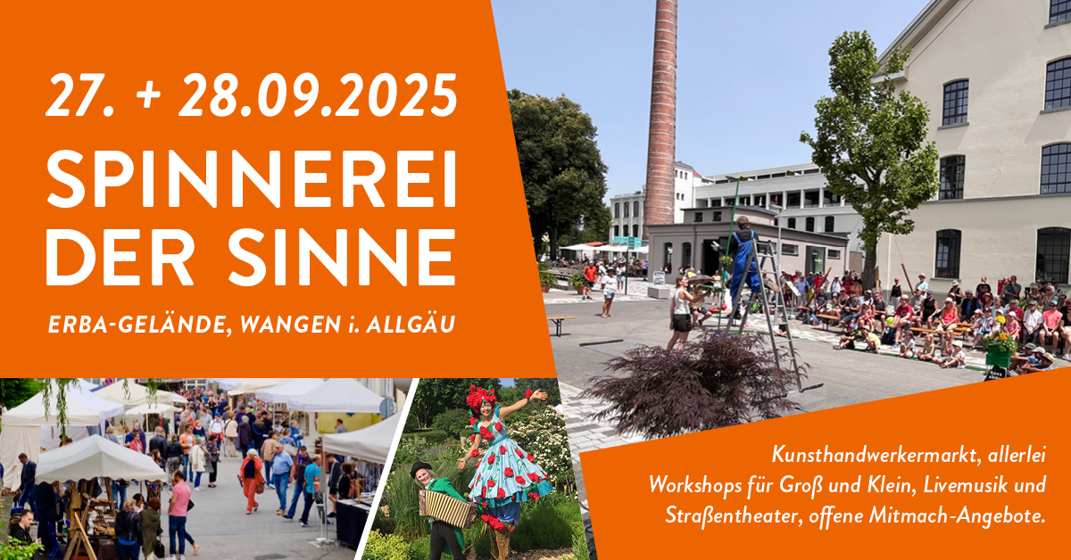 Spinnerei der Sinne – KunsthandwerkerMarkt ! MitmachAktionen ! Straßentheater- und musik